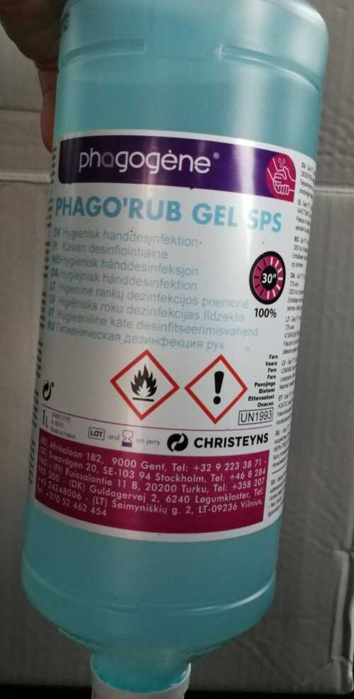 Hånddesinfeksjon gel 1000ml PHAGORUB GEL 